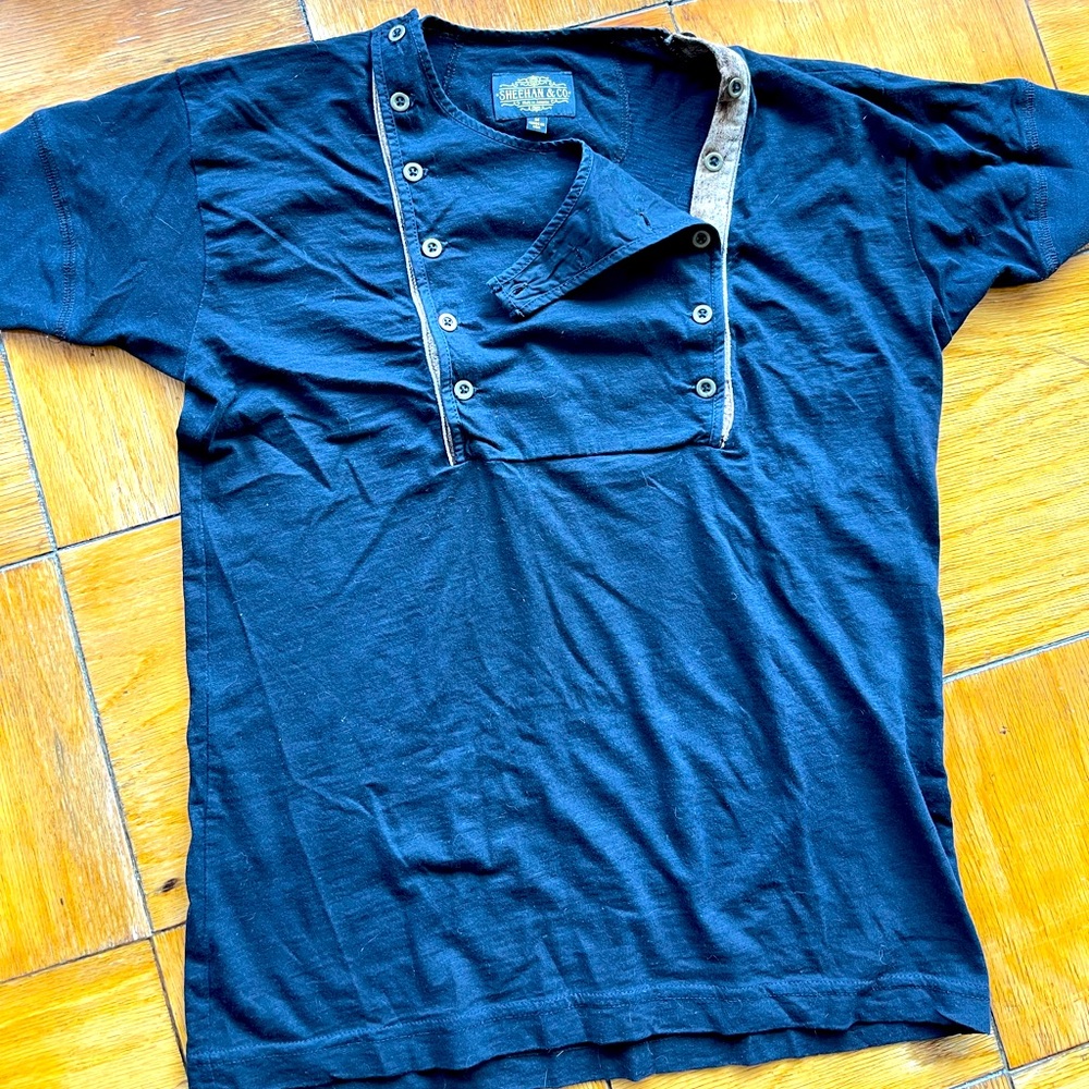 Sheehan & Co Short Sleeve Double Placket Henley